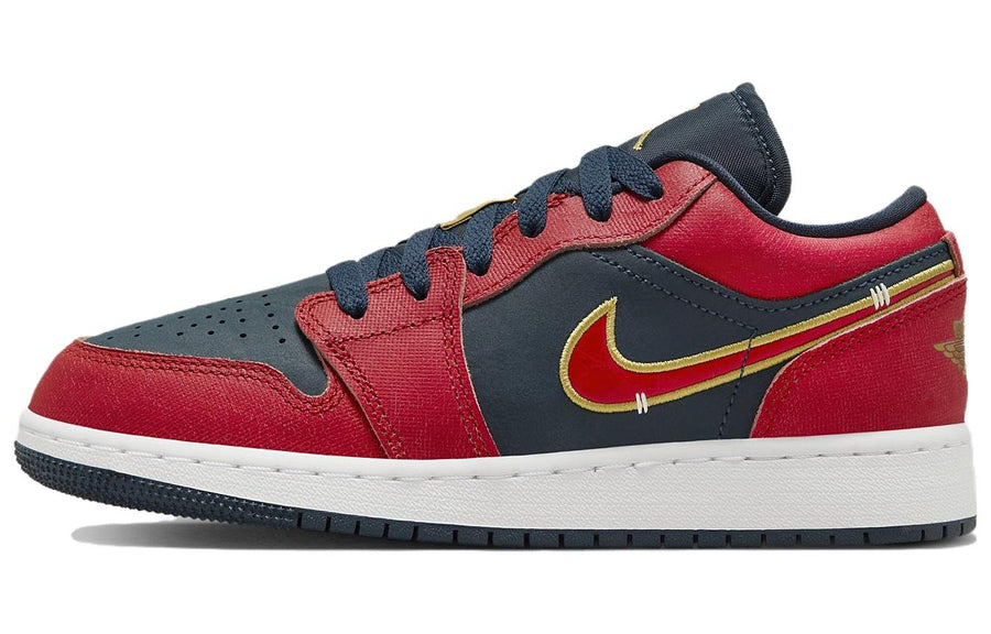 エアジョーダン1 Nike GS Air Jordan 1 Low "Armory Navy/Metallic Gold/Sport Red" FQ7380-400