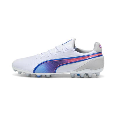 プーマ Puma King Ultimate MG "Puma White/Bluemazing/Flat Light Gray/Sunset Glow" 107868-02