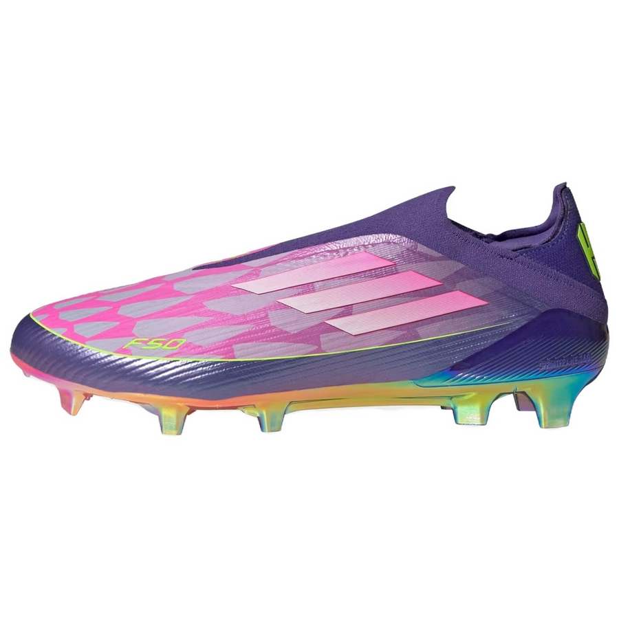 アディダス adidas F50 Elite LY Laceless FG "Purple/Cloud White/Lucid Lemon" JS0560