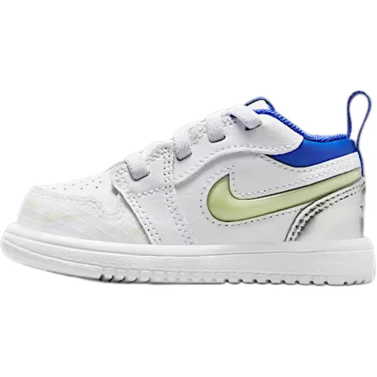 エアジョーダン1 Nike TD Jordan 1 Low ALT "White/Metallic Silver/Volt Tint/Hyper Royal" HJ9957-100