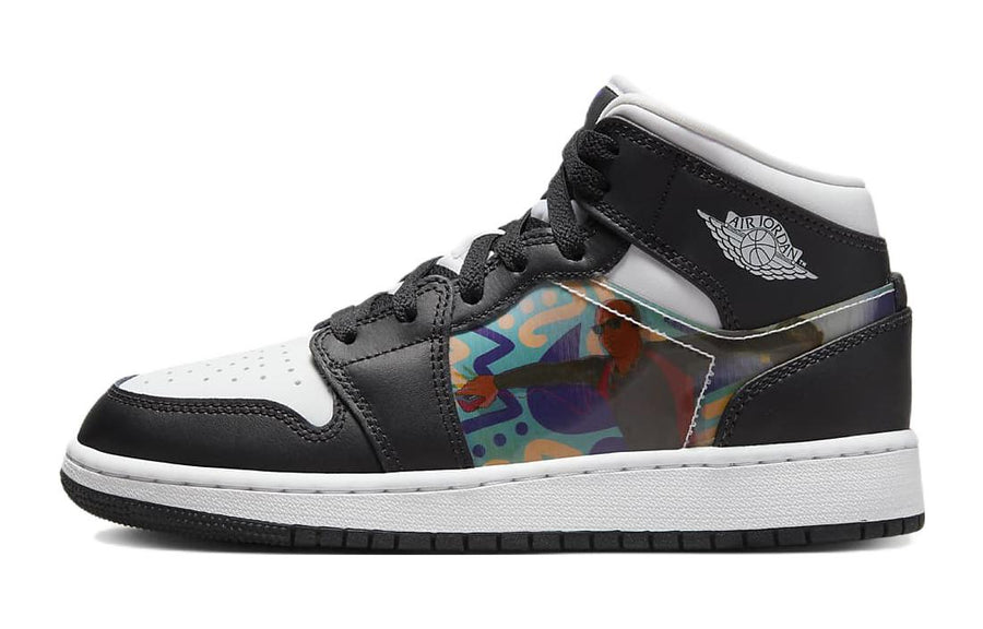 エアジョーダン1 Nike GS Air Jordan 1 Mid "Black/Dark Concorde" DR9495-001