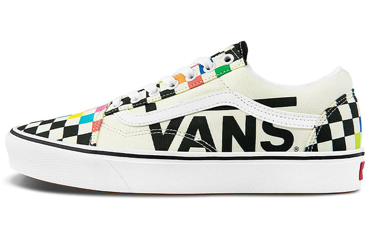 ヴァンズ オールドスクール MoMA × Vans ComfyCush Old Skool Checkerboard "White/Rainbow" VN0A3WMA1PJ