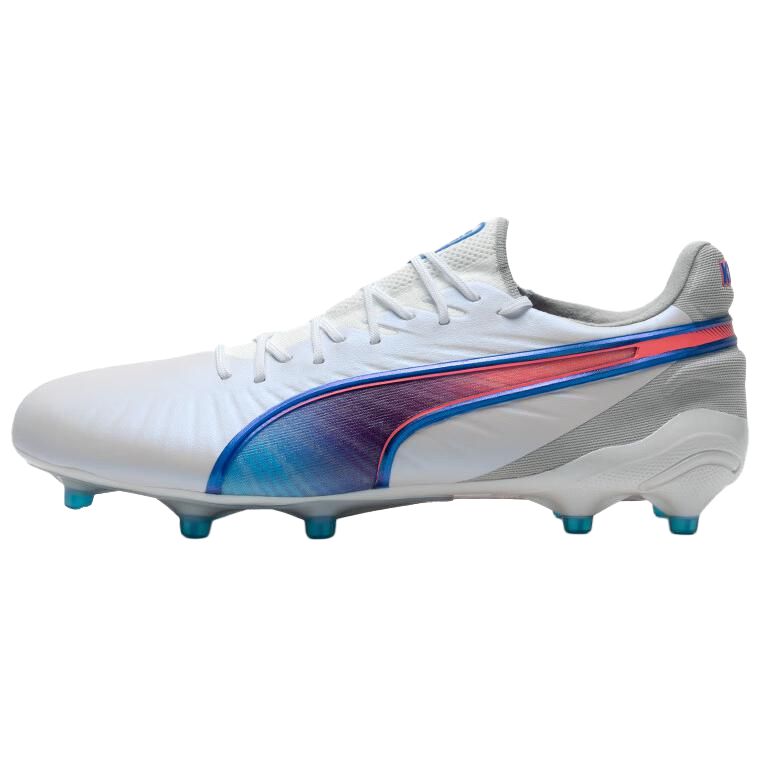 プーマ Puma King Ultimate FG/AG "Puma White/Bluemazing/Flat Light Gray/Sunset Glow" 107809-02