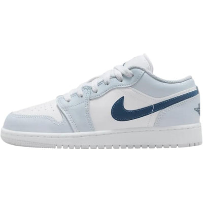 エアジョーダン1 Nike GS Air Jordan 1 Low "White/Aura/Squadron Blue" 553560-104
