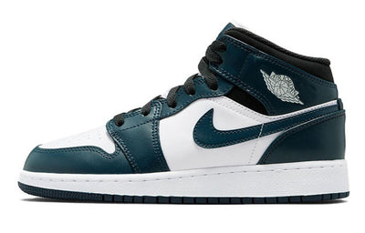 エアジョーダン1 Nike GS Air Jordan 1 Mid "Dark Teal/Armory Navy" 554725-411