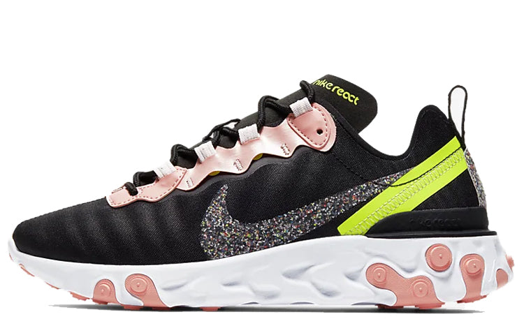 ナイキ Nike Women's React Element 55 Premium "Black/Coral Stardust" CD6964-002