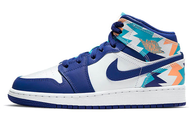 エアジョーダン1 Nike GS Air Jordan 1 Mid "Geometric Print" 555112-105