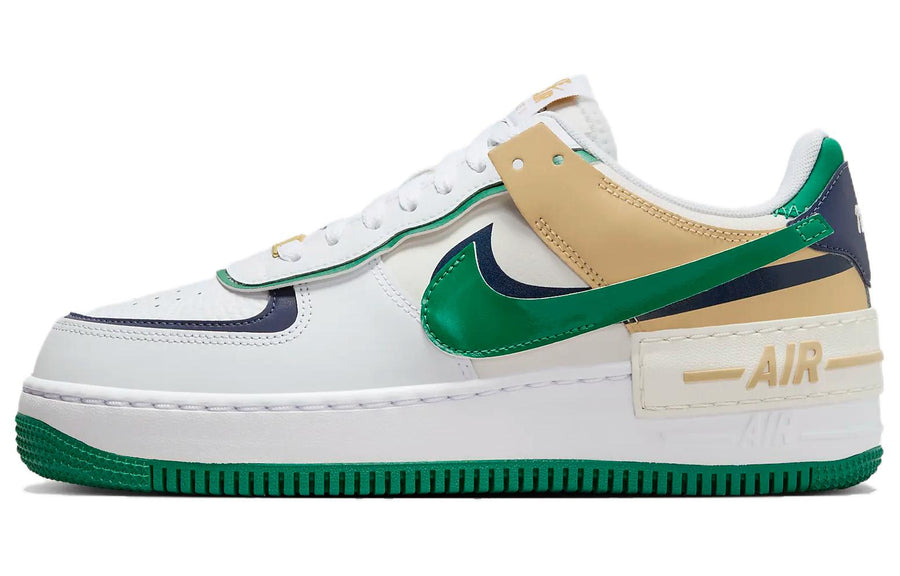 ナイキ エアフォース1 Nike Women's Air Force 1 Shadow "White/Midnight Navy/Malachite/Sesame" DZ1847-102