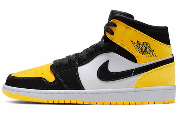 エアジョーダン1 Nike Air Jordan 1 Mid "Yellow Toe Black" 852542-071