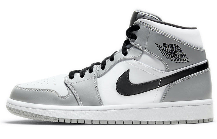 エアジョーダン1 Nike Air Jordan 1 Mid "Light Smoke Grey/White/Black" 554724-092