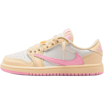 ジョーダン Travis Scott × Nike PS Jordan 1 Low OG SP "Muslin/Shy Pink" IQ7605-100