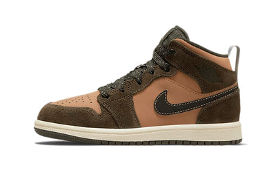 エアジョーダン1 Nike PS Air Jordan 1 Mid SE "Dark Chocolate" DC7249-200