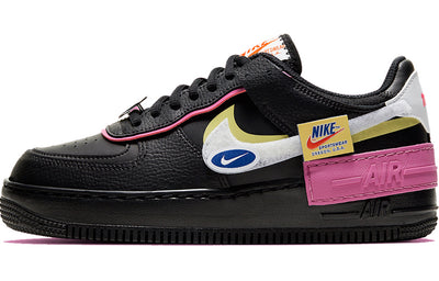 ナイキ エアフォース1 Nike Women's Air Force 1 Shadow Removable Patches "Black Pink" CU4743-001
