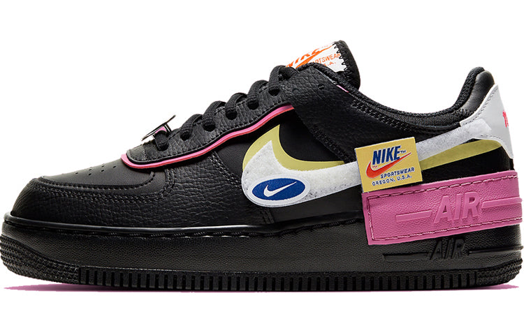 ナイキ エアフォース1 Nike Women's Air Force 1 Shadow Removable Patches "Black Pink" CU4743-001