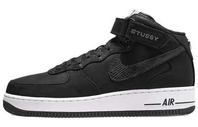ナイキ エアフォース1 Stussy × Nike Air Force 1 Mid "Black/Black" DJ7840-001