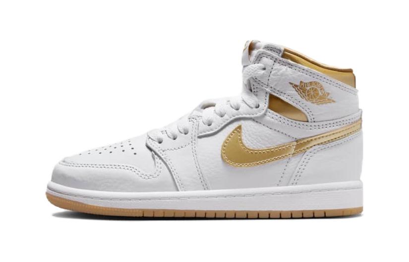 エアジョーダン1 Nike PS Air Jordan 1 Retro High OG "White and Gold" FD2597-107