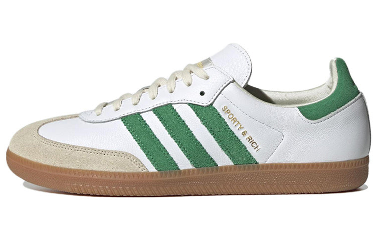 アディダス サンバ Sporty & Rich × adidas Samba OG "Footwear White/Green/Gum" HQ6075