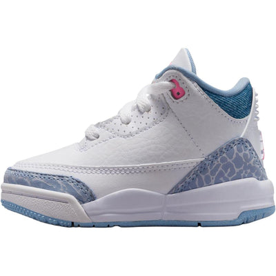 ジョーダン Nike TD Jordan 3 Retro "White/Cobalt Bliss/Football Grey/Pink Glow" HQ0782-101
