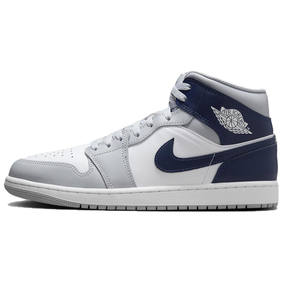 エアジョーダン1 Nike Air Jordan 1 Mid "White/Wolf Grey/Midnight Navy" DQ8426-104