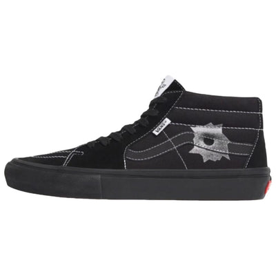 ヴァンズ Nate Lowman × Supreme × Vans Skate Grosso Mid "Bullet Hole/Black" (Japan Exclusive) (25SS Week9) VN0A5KS1BLK