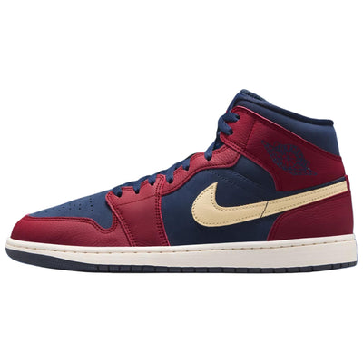 エアジョーダン1 Nike Air Jordan 1 Mid "Team Red/Obsidian/Pale Vanilla" IO7449-600
