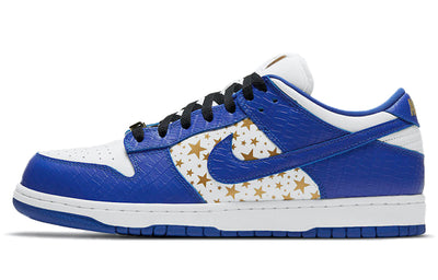 ナイキ SB ダンク Supreme × Nike SB Dunk Low OG QS Gold Stars "White/Hyper Blue" DH3228-100