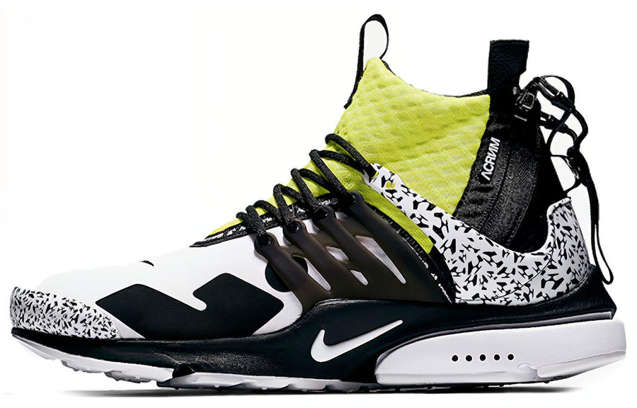 ナイキ エアプレスト ACRONYM × Nike Air Presto Mid "White/Black/Dynamic Yellow" AH7832-100