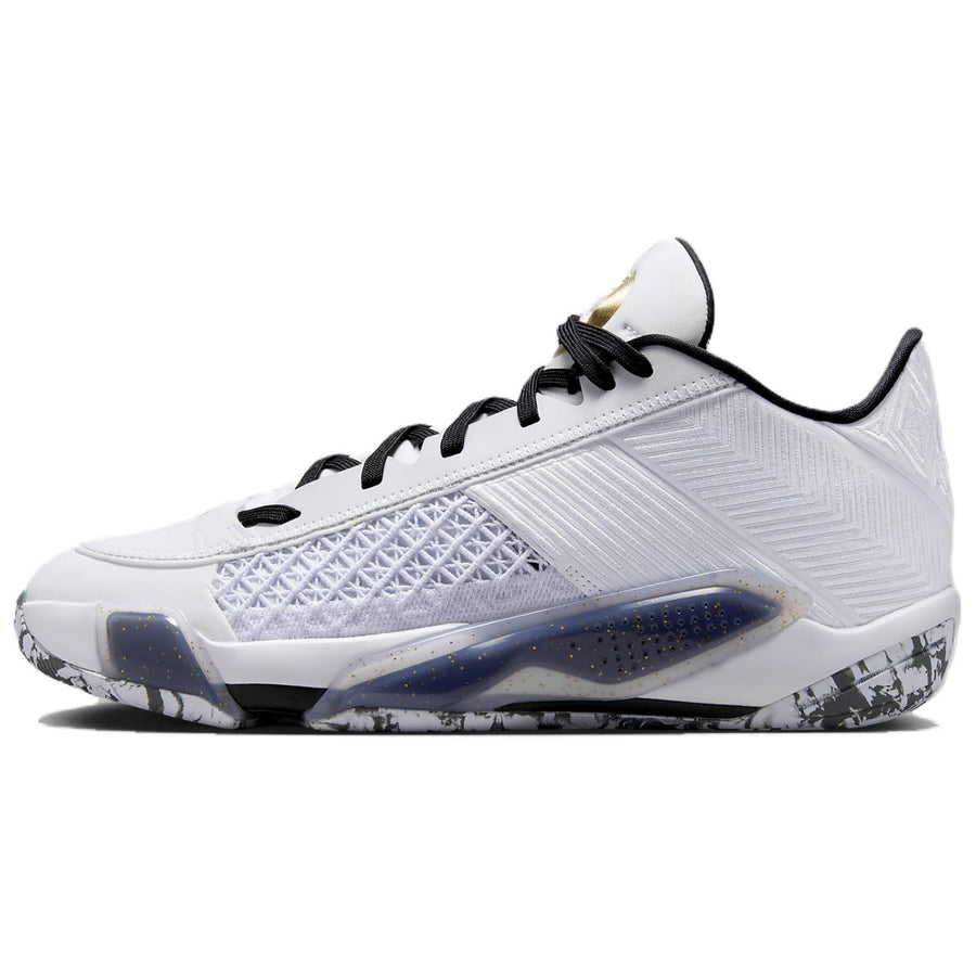エアジョーダン38 Nike Air Jordan 38 Low "White/Black/Metallic Gold" FD2325-107