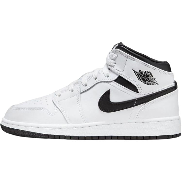 エアジョーダン1 Nike GS Air Jordan 1 Mid "White/Black" DQ8423-132