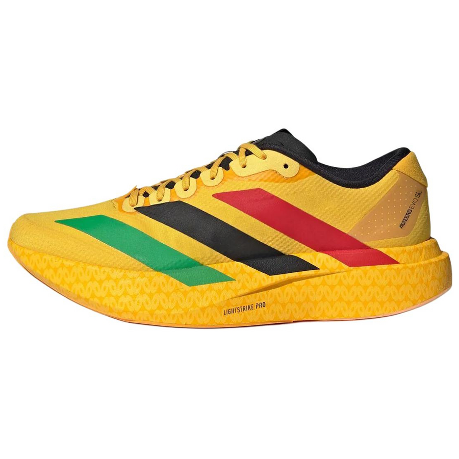 アディダス アディゼロ Bob Marley × adidas Adizero Evo SL "Bold Gold/Vivid Green/Pure Ruby" KJ3625