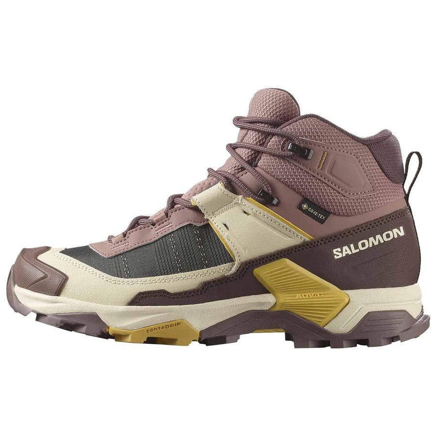 サロモン X ウルトラ Salomon Women's X Ultra 5 Mid GORE-TEX "Burlwood/French Roast/Rattan" L47754400
