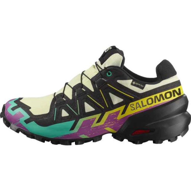 サロモン スピードクロス Salomon Women's Speedcross 6 GORE-TEX "Transparent Yellow/Black/Waterfall" L47880200
