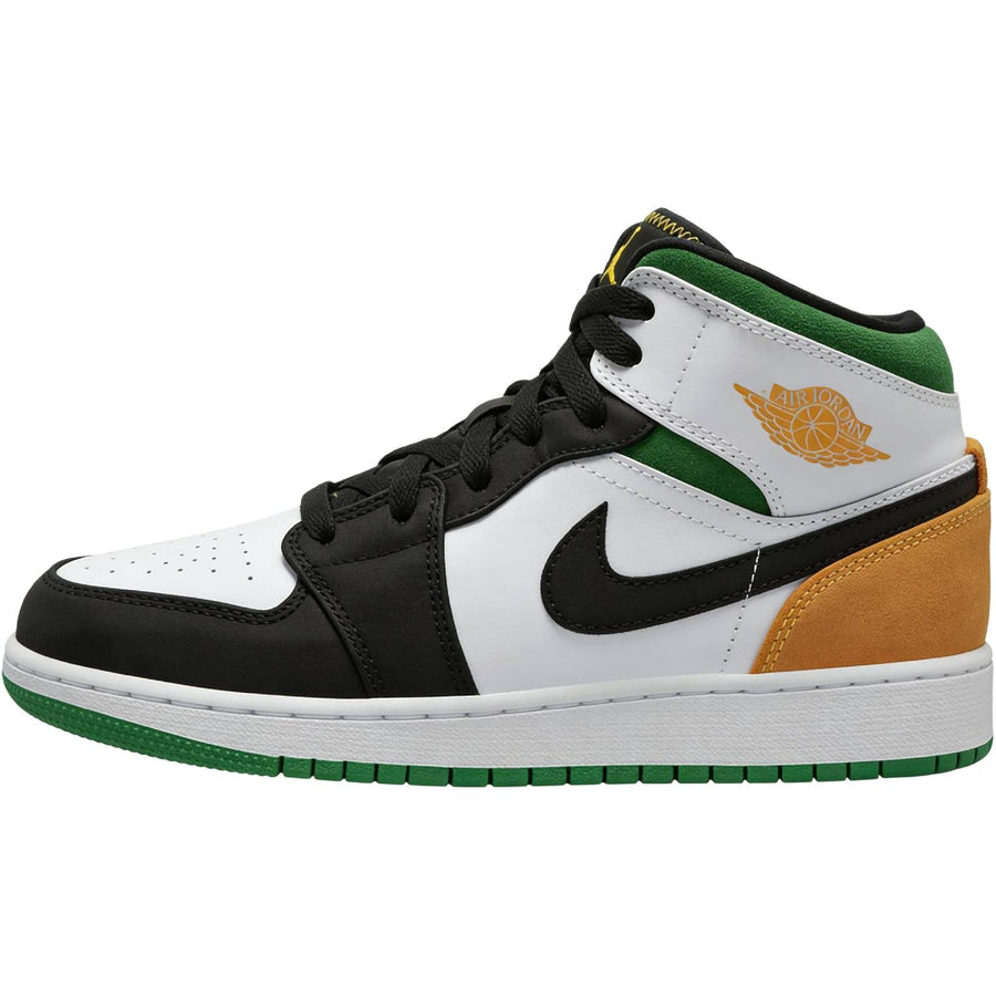エアジョーダン1 Nike GS Air Jordan 1 Mid SE "White Laser Orange Lucky Green" BQ6931-101