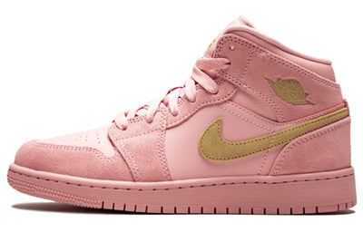 エアジョーダン1 Nike GS Air Jordan 1 Mid "Coral Gold" BQ6931-600