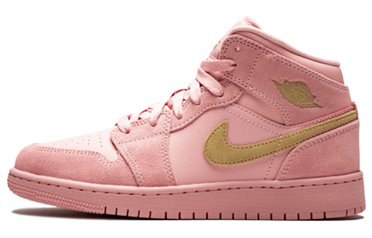 エアジョーダン1 Nike GS Air Jordan 1 Mid "Coral Gold" BQ6931-600