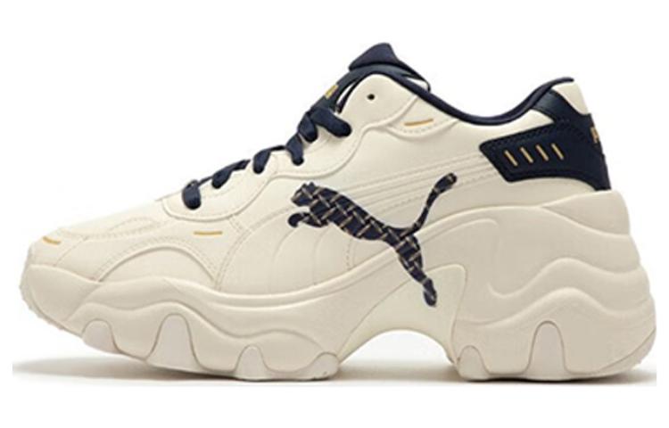プーマ Puma Women's Pulsar Wedge Monogram "Pristine/Puma Navy" 396633-01