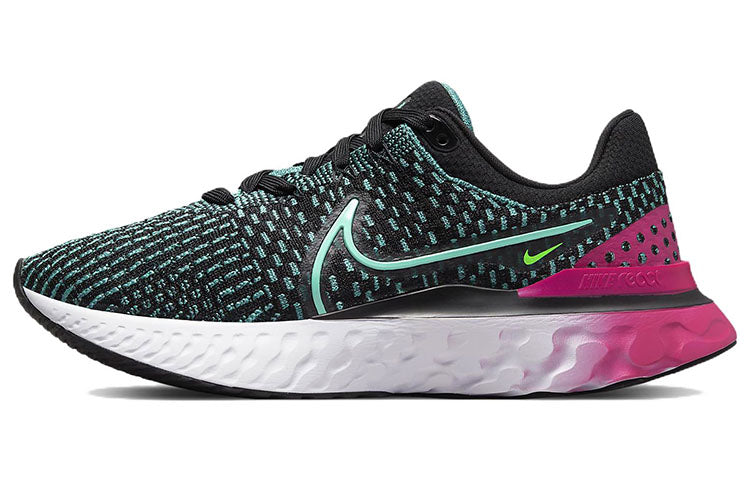 ナイキ Nike Women's React Infinity Run Flyknit 3 "Black/Dynamic turquoise" DD3024-003