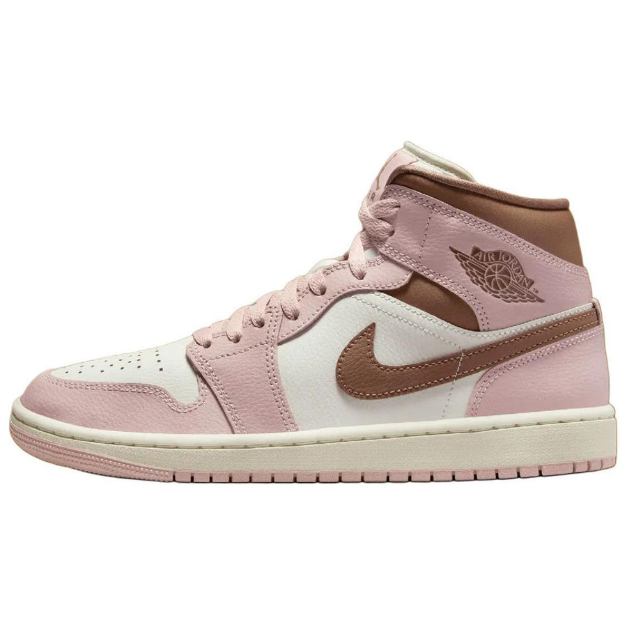 エアジョーダン1 Nike Women's Air Jordan 1 Mid "Pink Oxford/Sail/Archaeo Brown" BQ6472-620