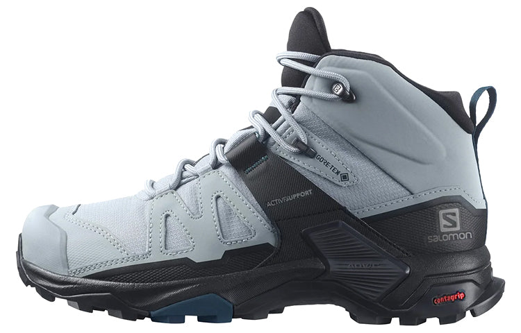 サロモン X ウルトラ Salomon Women's X Ultra 4 Mid Wide GORE-TEX "Quarry/Black/Legion Blue" L41687200