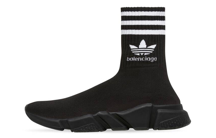 バレンシアガ BALENCIAGA × adidas Women's Speed Trainer "Core Black" 717589WBDV11009