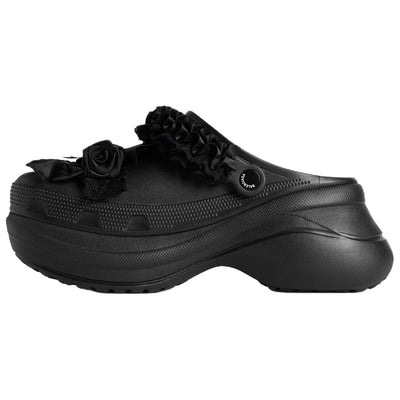 バレンシアガ Crocs × BALENCIAGA Women's Jibbitz Mule "Black" 720762W0FPA1000