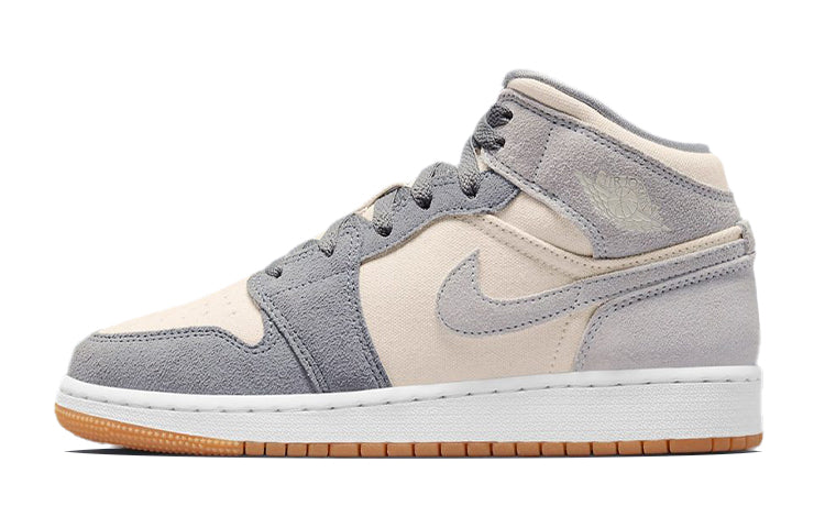 エアジョーダン1 Nike GS Air Jordan 1 Mid SE "Coconut Milk/Particle Grey" DN4346-100