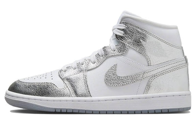 エアジョーダン1 Nike Women's Air Jordan 1 Mid SE "Metallic Silver" FN5031-100