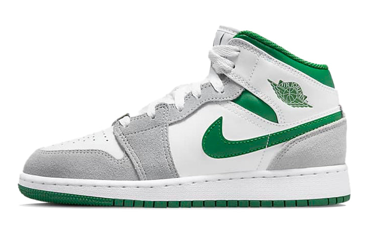 エアジョーダン1 Nike GS Air Jordan 1 Mid SE "White/Pine Green/Smoke Grey" DC7248-103