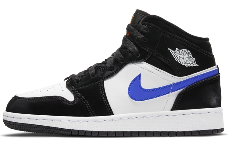 エアジョーダン1 Nike GS Air Jordan 1 Mid "Black Racer Blue White" 554725-084