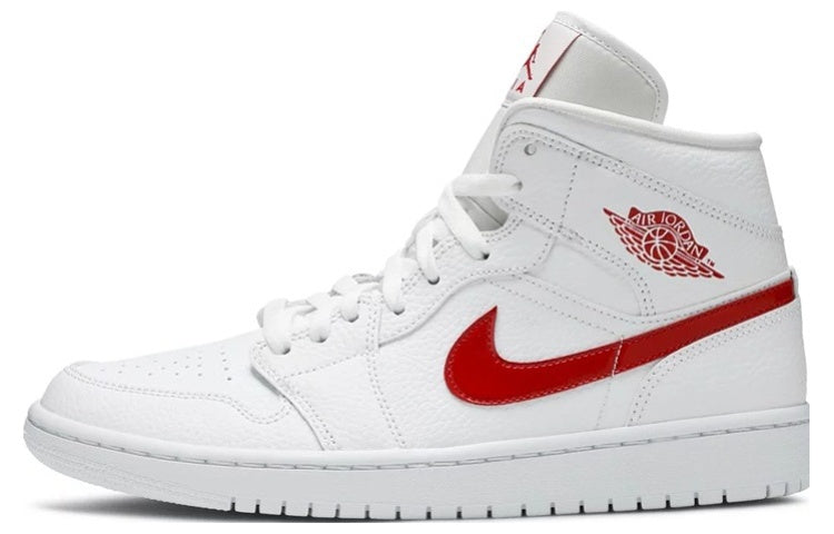 エアジョーダン1 NIKE Women's AIR JORDAN 1 MID "WHITE/RED" BQ6472-106