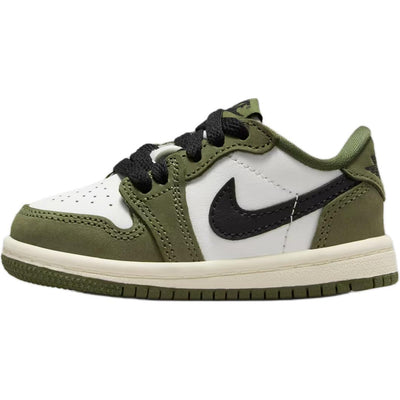 ジョーダン Nike TD Jordan 1 Retro Low OG "Medium Olive and Summit White" HQ6997-200