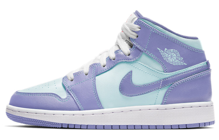 エアジョーダン1 Nike GS Air Jordan 1 Mid "Purple Aqua" 554725-500