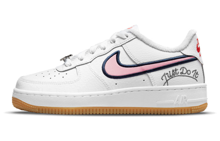 ナイキ エアフォース1 Nike GS Air Force 1 Low LV8 Just Do It "White/Pink/Glaze" DB4542-100
