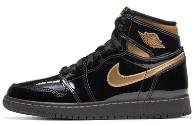 エアジョーダン1 Nike GS Air Jordan 1 Reteo High OG "Black Metallic Gold" (2020) 575441-032